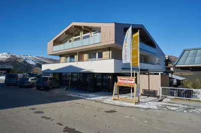 Ein allgemeiner Bergblick oder ein Berglick von der Ferienwohnung aus