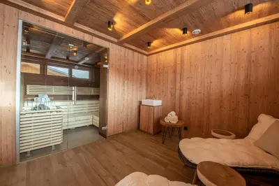 Ein Sitzbereich in der Unterkunft Filzsteinresort Wohnungen Top 2