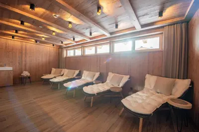 Ein Sitzbereich in der Unterkunft Filzsteinresort Wohnungen Top 4