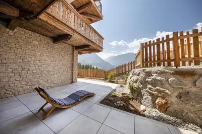 Ein Balkon oder eine Terrasse in der Unterkunft Nationalpark Chalet Zollspitze
