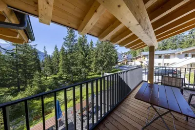 Ein Balkon oder eine Terrasse in der Unterkunft Sam Alm