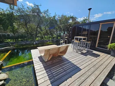 Ein Garten an der Unterkunft Farmhouse in Bramberg with Sauna & Ski Access