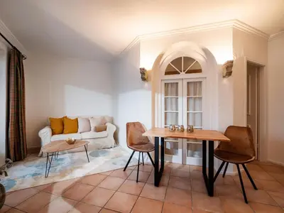 Ein Sitzbereich in der Unterkunft Ferienwohnung Olivia