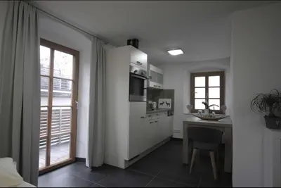 Küche/Küchenzeile in der Unterkunft Jaegerhaus Appartement Georg