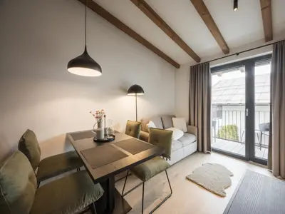 Ein Sitzbereich in der Unterkunft Stylish apartment in Kirchberg in Tirol