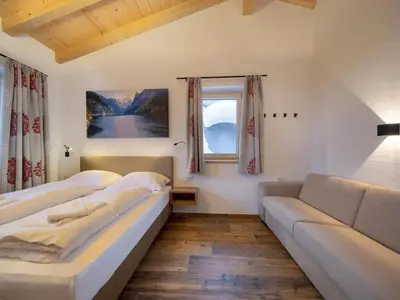 Ein Bett oder Betten in einem Zimmer der Unterkunft Alpine Chalet Retreat in Rossberg