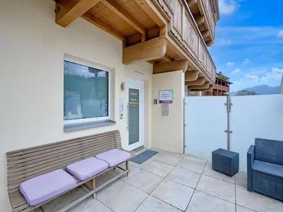 Ein Balkon oder eine Terrasse in der Unterkunft Brunner Apartment on the ski slope