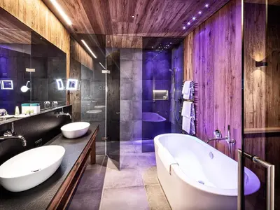 Ein Badezimmer in der Unterkunft Mountain View Loft Bergkristall