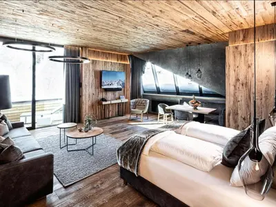 TV/Unterhaltungsangebot in der Unterkunft Mountain View Loft Bergkristall