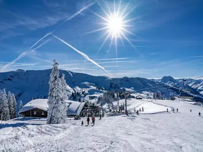 Holiday apartment near KitzSki ski lift im Winter