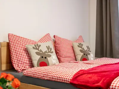 Ein Bett oder Betten in einem Zimmer der Unterkunft Tennerhof Apartments Top 1 und Top 2