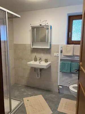 Ein Badezimmer in der Unterkunft Apart Laimböck