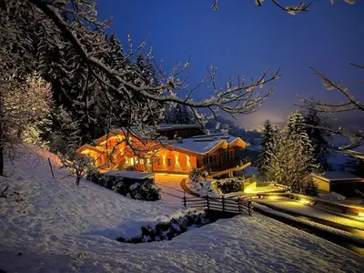 Chalet Residenz Mühlermoos - Bergpanorama im Winter