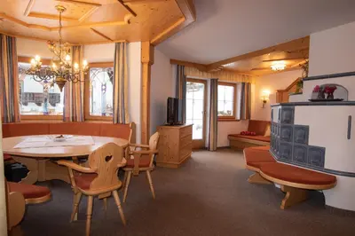 Ein Sitzbereich in der Unterkunft Ferienwohnung Schatzberg Panorama WILD445